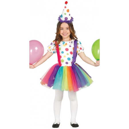 Verkleedkleding clown jurk voor meisjes