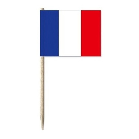 Franse vlaggetjes cocktailprikkers 50 stuks