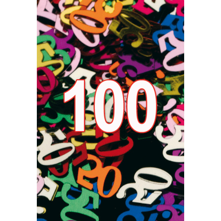 100 Jarige versiering zakjes confetti van 15 gram
