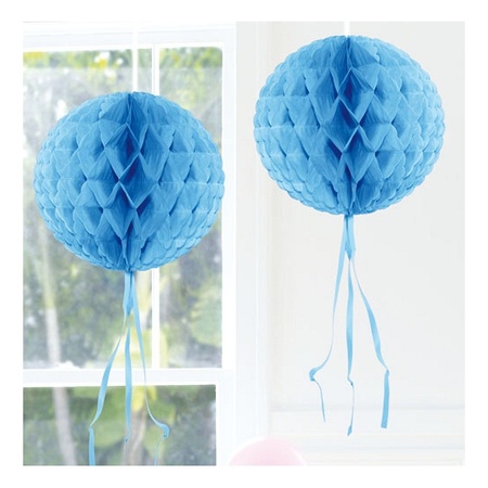 Honeycomb ballen baby blauw 30 cm