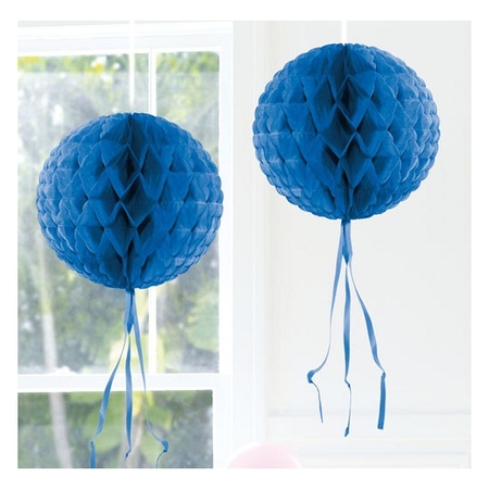 Honeycomb ballen blauw 30 cm