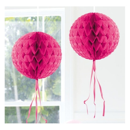 Honeycomb ballen roze 30 cm