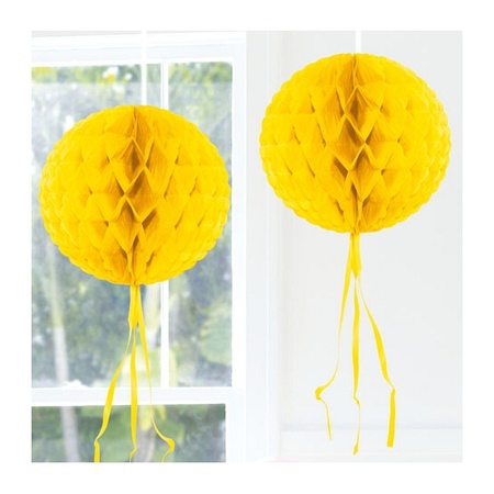 Honeycomb ballen geel 30 cm