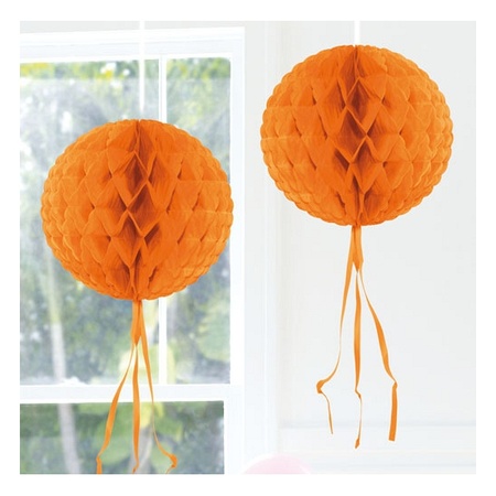 Honeycomb ballen oranje 30 cm