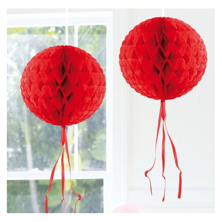Decoratie ballen rood 30 cm