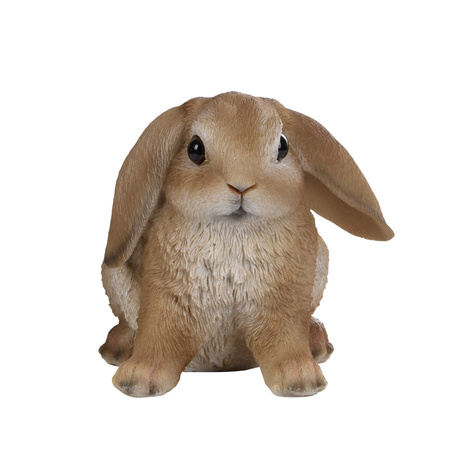 Schelden genoeg catalogus Tuinbeeldje bruin Hangoor konijntje 15 cm | Fun en Feest