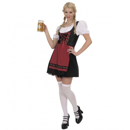 Zwarte Tiroler oktoberfest jurk voor dames