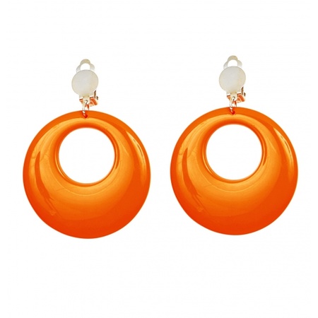 Disco earrings neon orange