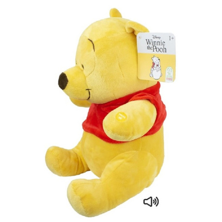 Disney pluche knuffel Pooh uit Winnie de Pooh - stof - 30 cm - Bekende cartoon figuren