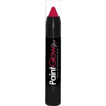 Face paint stick - neon roze - UV/blacklight - 3,5 gram - schmink/make-up stift/potlood