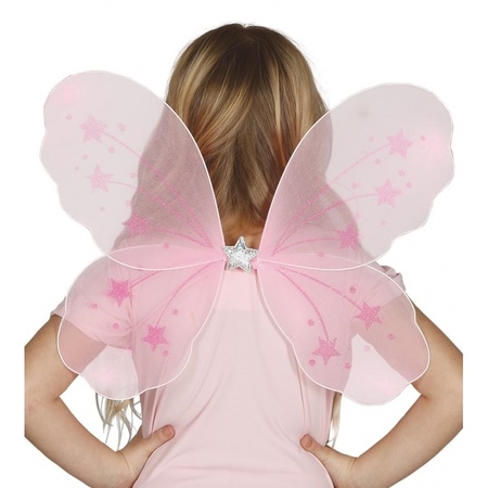 Pink fairie wings with stars