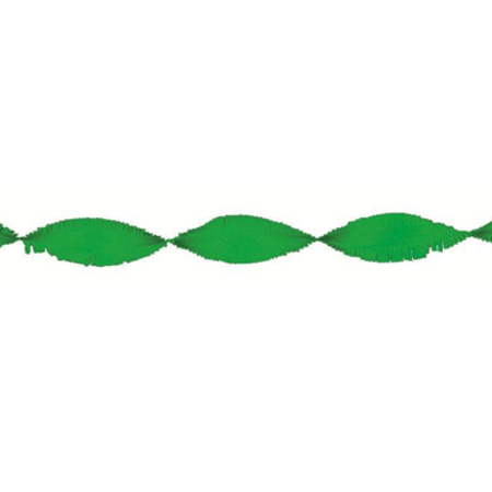 Crepe papier slinger groen 24 meter