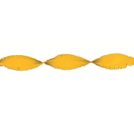 Crepe papier slinger geel 24 meter