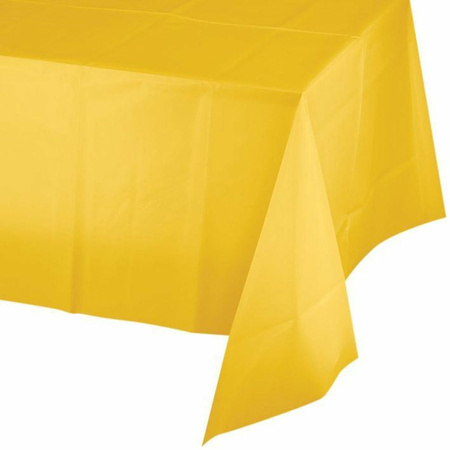 Creative Converting Feest tafelkleed van papier - geel - 274 x 137 cm - Pasen thema