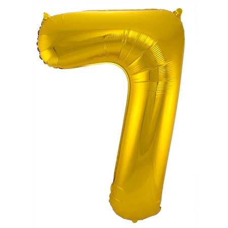 Foil Foil balloon number 17 in gold 86 cm