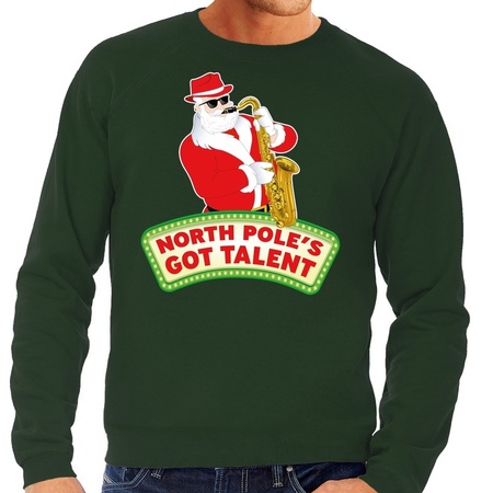 Christmas sweater green North Poles Got Talent for men