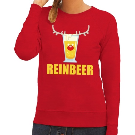 Christmas sweater Reinbeer red ladies