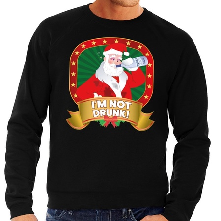 Merry Christmas sweater black Im Not Drunk for men