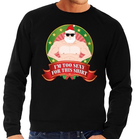 Christmas sweater black Im Too Sexy For This Shirt for men