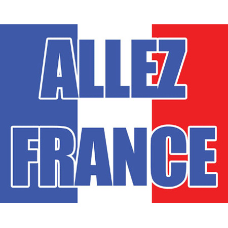 Franse vlaggen met Allez France
