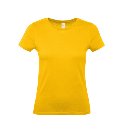 zwart Temmen Derbevilletest Basic dames shirt met ronde hals geel van katoen | Fun en Feest