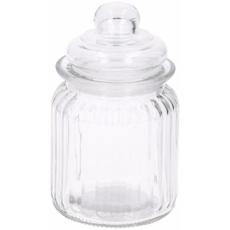 Glass stock jar 8 x 12 cm with lid