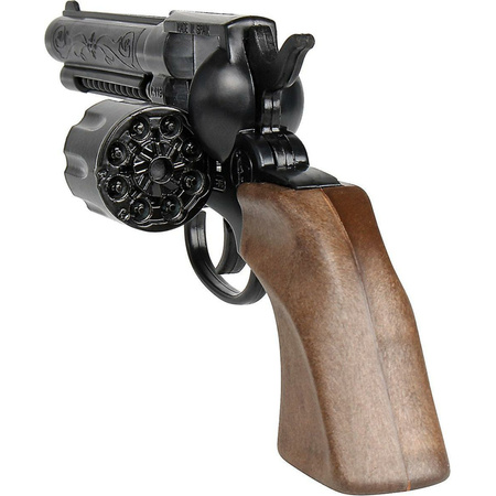 Gohner cowboy verkleed speelgoed revolver/pistool - metaal/plastic - 8 schots 