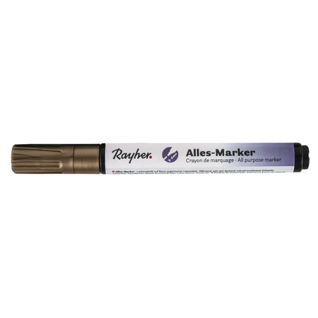 Gold marker pen with thick point