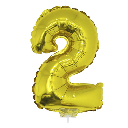 Folie ballonnen cijfer 12 goud 41 cm
