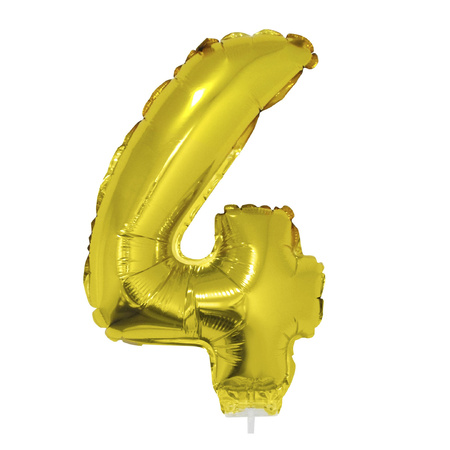 Folie ballonnen cijfer 40 goud 41 cm