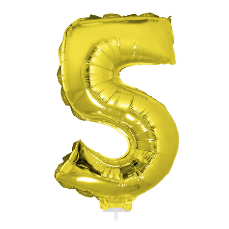 50 jaar leeftijd feestartikelen/versiering cijfer ballonnen op stokje van 41 cm