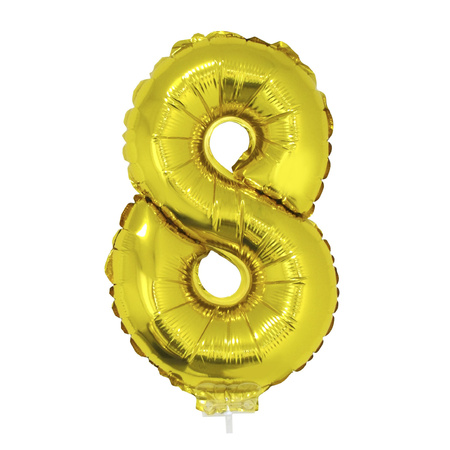 80 jaar leeftijd feestartikelen/versiering cijfer ballonnen op stokje van 41 cm