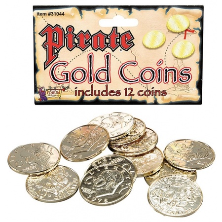 Goud piraten carnaval geld 12 munten