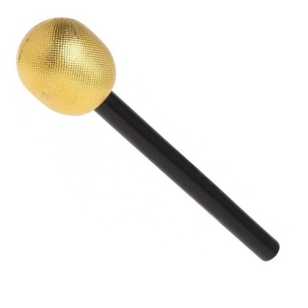 Plastic golden toy microphone