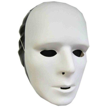 Grimeer maskers wit - Om zelf te beschilderen - gezichtsmaskers