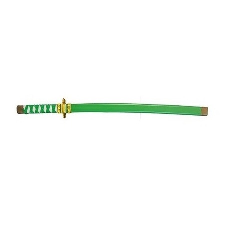 Plastic groen/goud ninja/ samurai zwaard 60 cm