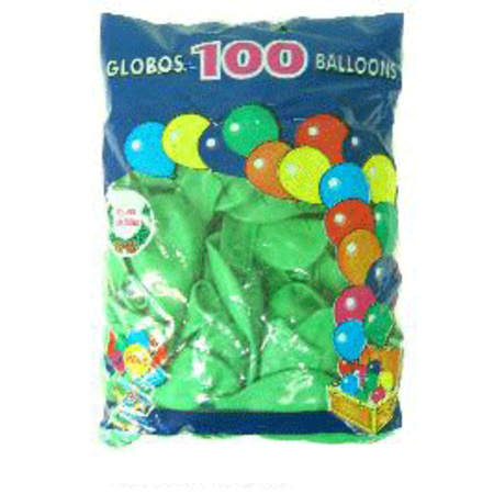 100x Groene feest ballonnen