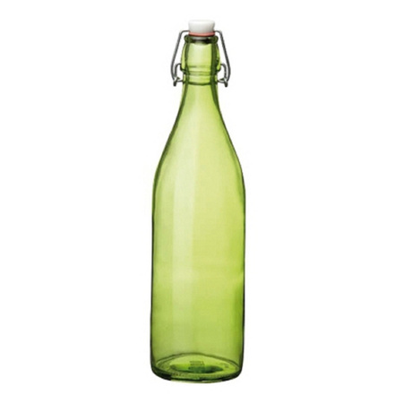 Groene giara flessen van 1 liter met dop