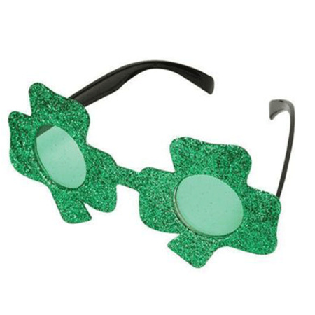 Green glasses Irish shamrock