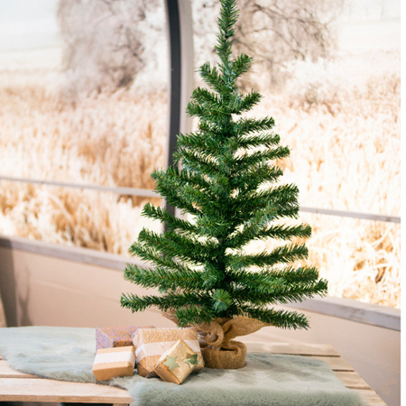 Kerst kunstkerstboom groen 90 cm versiering/decoratie