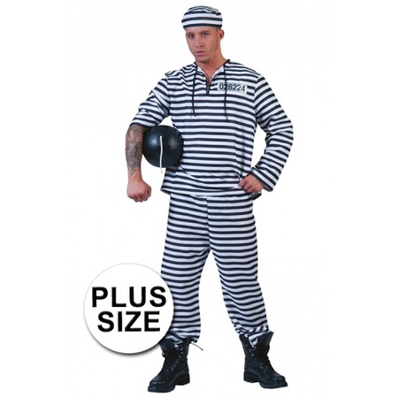 Big sized prisoner costume for adults