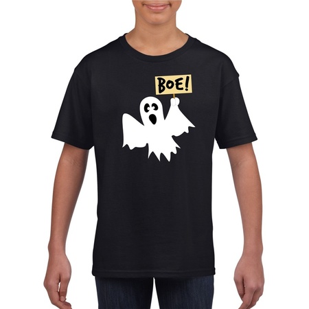Spook halloween t-shirt zwart voor jongens en meisjes
