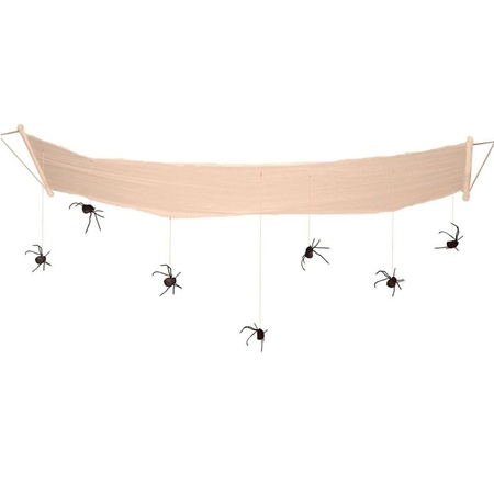 Hangdecoratie spinnetjes aan hangmat 310 cm