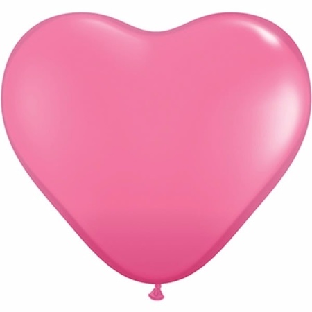 25x Hart ballonnen roze