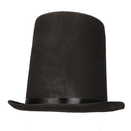 Black Abraham Lincoln top hat for adults