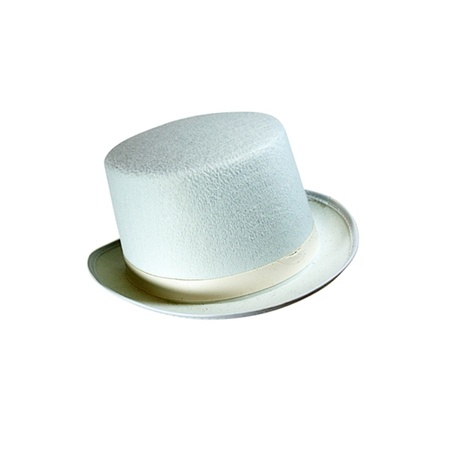 Witte hoge hoed