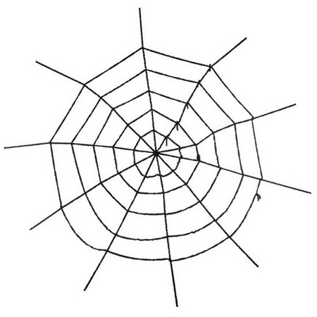 Horror decoratie groot spinnenweb 150 cm met spin