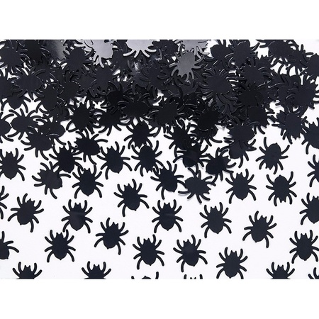 Halloween spinnen confetti zwart 15 gram