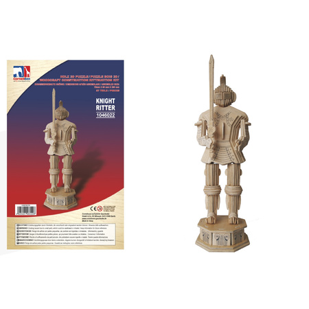 Wooden 3D puzzle knight 23 cm