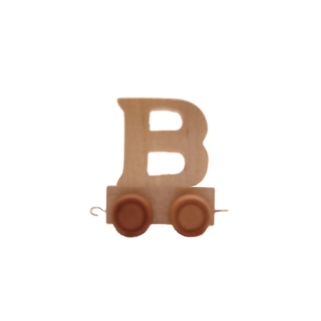 Houten letter treintje B